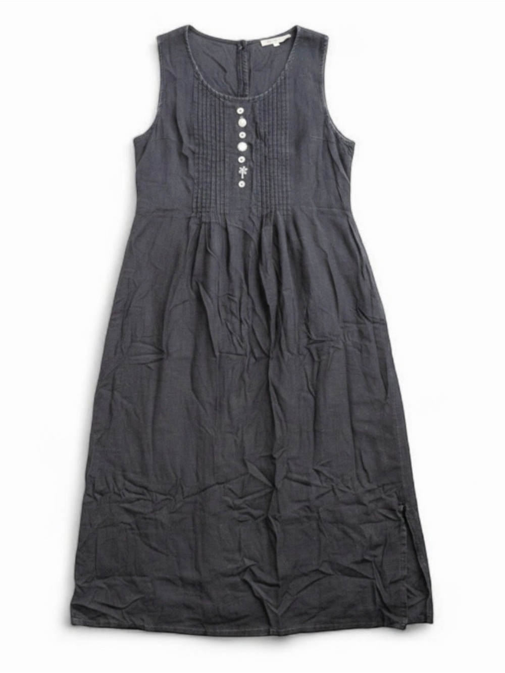 Sweet Jessie Vintage Black Denim Maxi Dress Womens 12 Large